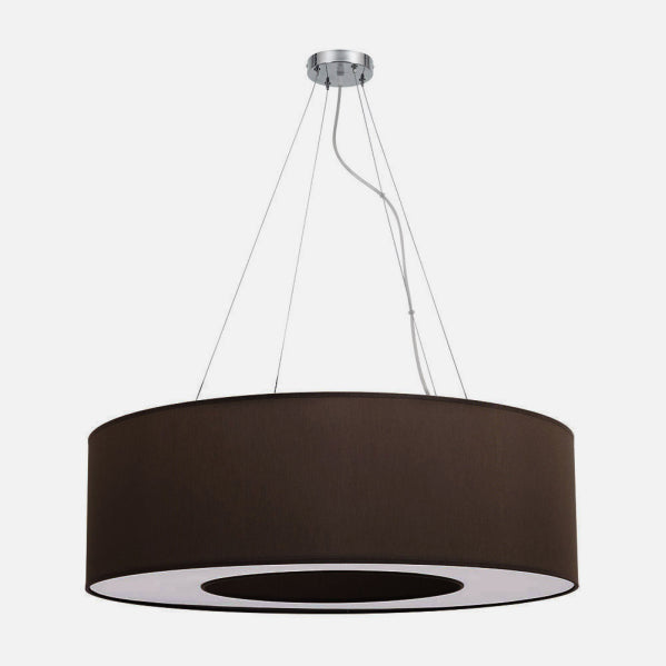 Colgante Grande Haiti 4xe27 Cromo/Marron Regx80x80 Cm