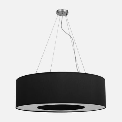 Colgante Grande Haiti 4xe27 Cromo/Negro Regx80x80 Cm