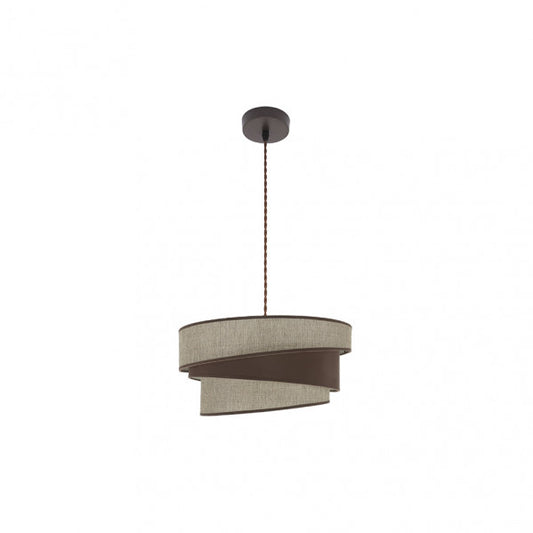 Colgante Hara 1xe27 Marron/marron Regx40x40 Cm