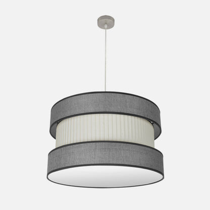 Colgante Home 3xe27 Niquel/gris-beis Regx60x60 Cm