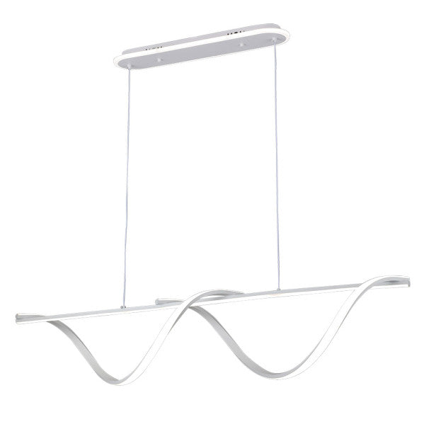 Colgante House Blanco 125w 3000-4000-6000k 5694lm  C/luz Ambiente Remoto Y Reg.intensidad Regx110x15cm