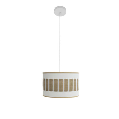 Colgante Ivanna 1xe27 Blanco/blanco-madera Clara Regx30x30 Cm