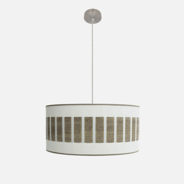 Colgante Ivanna 2xe27 Niquel/blanco-madera Gris Regx50x50 Cm