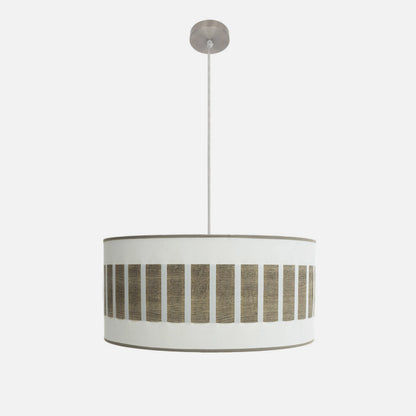 Colgante Ivanna 2xe27 Niquel/blanco-madera Gris Regx50x50 Cm