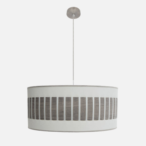 Colgante Ivanna 3xe27 Niquel/blanco-madera Gris Regx60x60 Cm