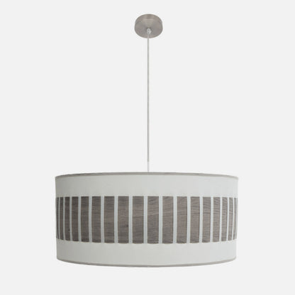 Colgante Ivanna 3xe27 Niquel/blanco-madera Gris Regx60x60 Cm