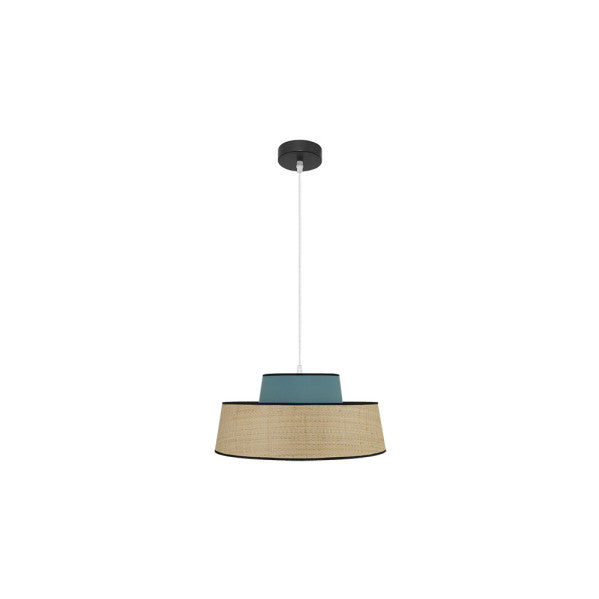 Colgante Jia 1xe27 Natural/turquesa Regx40x40 cm