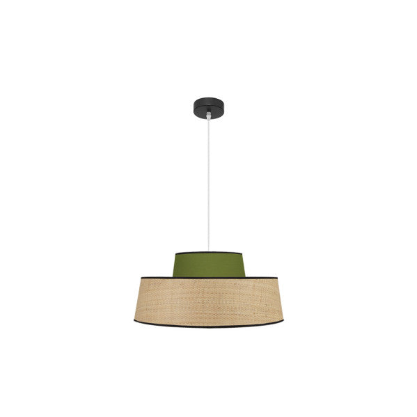 Colgante Jia 1xe27 Natural/verde Regx50x50 cm