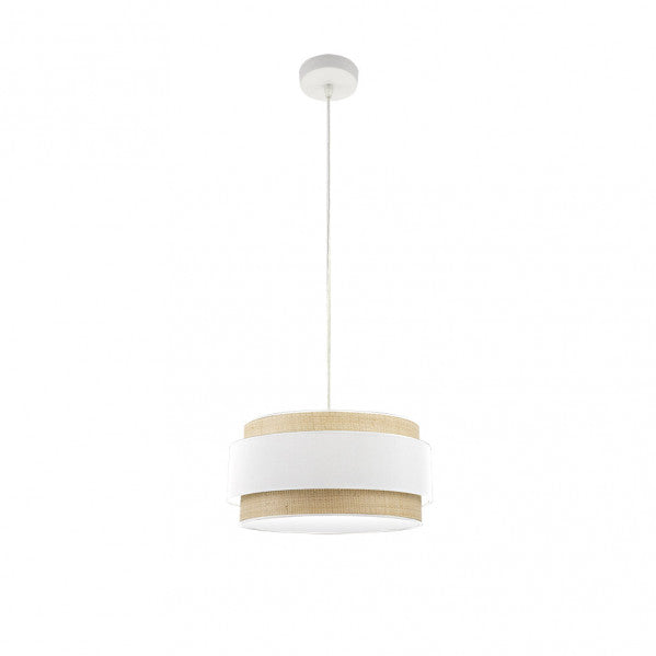 Colgante Kandy 1xe27 Natural/blanco Regx40x40 Cm
