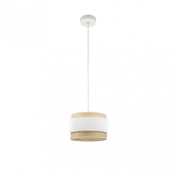 Colgante Kandy 1xe27 Natural/blanco Regx30x30 Cm