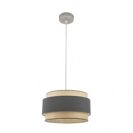 Colgante Kandy 1xe27 Natural/gris Regx40x40 Cm