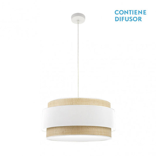 Colgante Kandy 3xe27 Natural/blanco Regx60x60 Cm