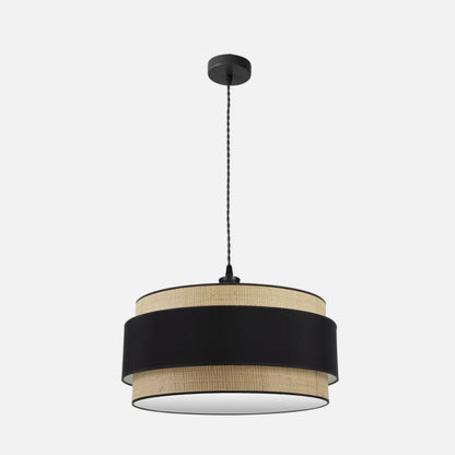 Colgante Kandy 3xe27 Natural/negro Regx60x60 Cm