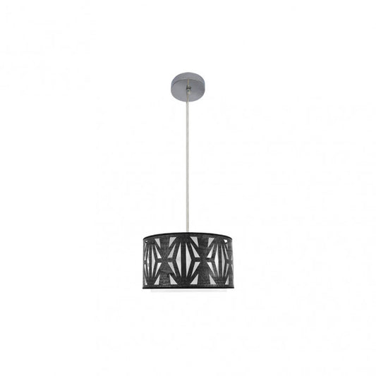 Colgante Katerina 1xe27 Cromo/madera Negra Regx30x30 cm