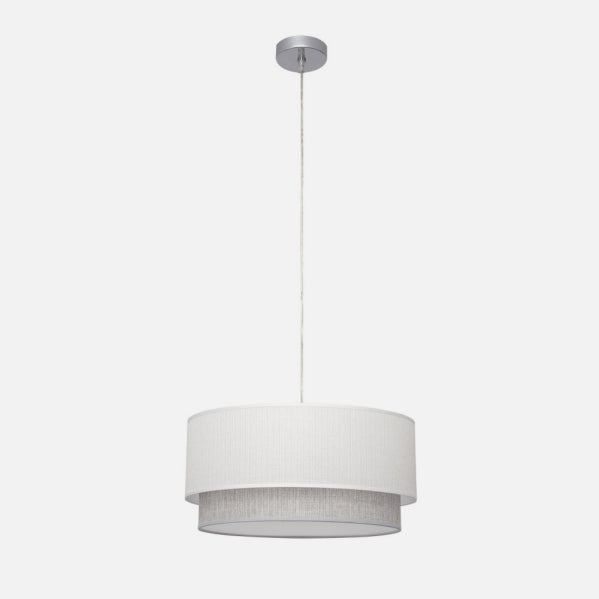 Colgante Kenya 3xe27 Blanco/gris Regx40x40 Cm