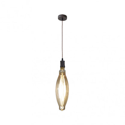 Colgante Lilia 1xe27 Marron/ambar  Bombilla  Incluida 8w 3000k 640lm Regx12x12 Cm