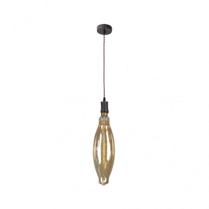 Colgante Lilia 1xe27 Marron/ambar  Bombilla  Incluida 8w 3000k 640lm Regx12x12 Cm
