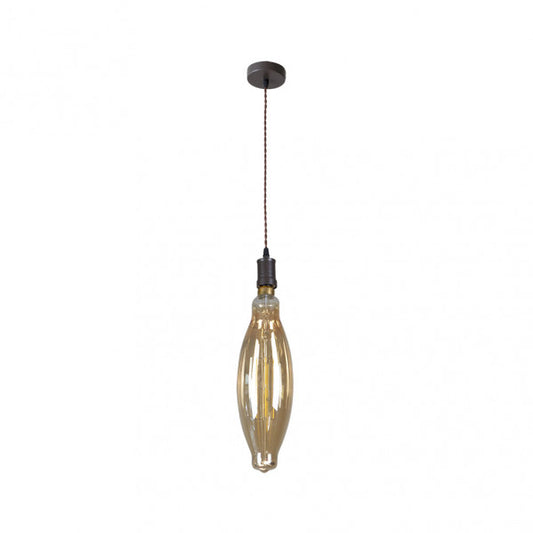 Colgante Lilia 1xe27 Marron/ambar  Bombilla  Incluida 8w 3000k 640lm Regx12x12 Cm
