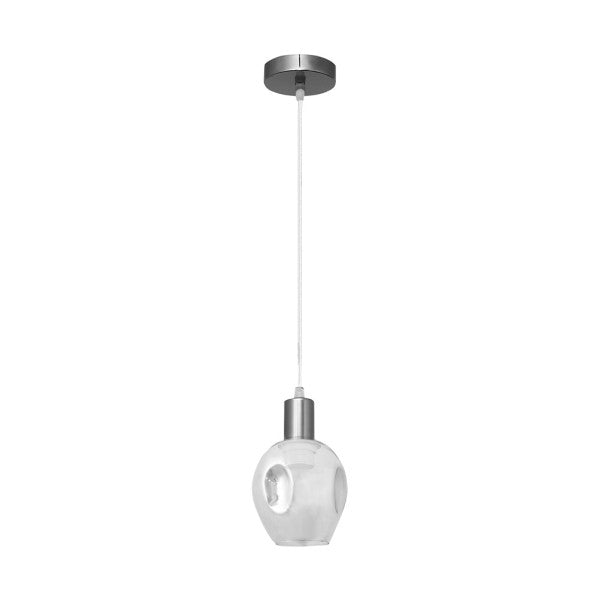 Colgante Meteoro 1xe27 Cromo/fume Regx14 3 Oquedades