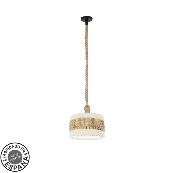 Colgante Nicaragua 1xe27 Blanco/natural 30d
