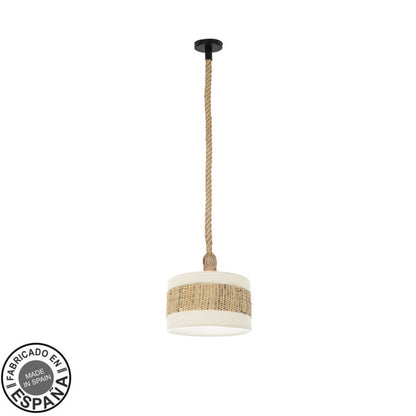 Colgante Nicaragua 1xe27 Blanco/natural 30d