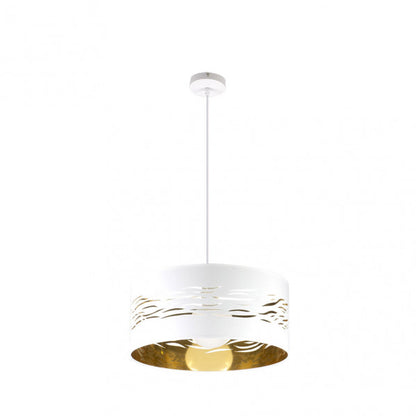 Colgante Niebla 1xe27 Blanco/blanco-oro Regx40x40 Cm
