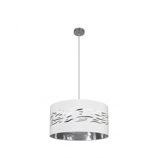 Colgante Niebla 1xe27 Cromo/blanco-plata Regx40x40 Cm