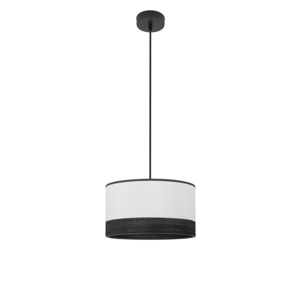 Colgante Olga 1xe27 Negro/blanco-mad.negra Regx30x30 Cm