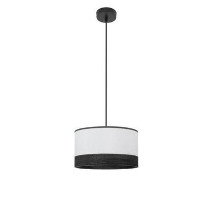 Colgante Olga 1xe27 Negro/blanco-mad.negra Regx30x30 Cm