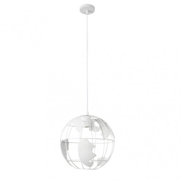 Colgante Orbe 1xe27 Blanco Regx30x30 Cm