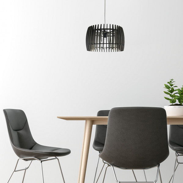 Colgante Poplar 1xe27 Madera Cafe Regx35x35 Cm