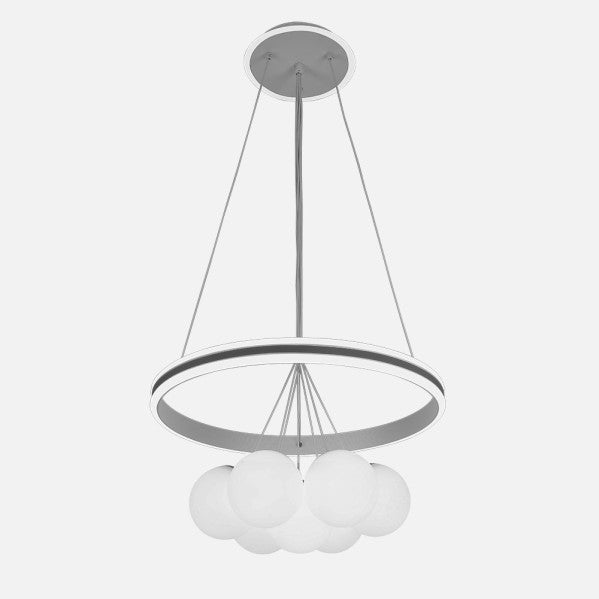 Colgante Rodano Blanco/gris 104w 3000-4000-6000k  Regx50x50cm 8320lm C/remoto,reg.intens