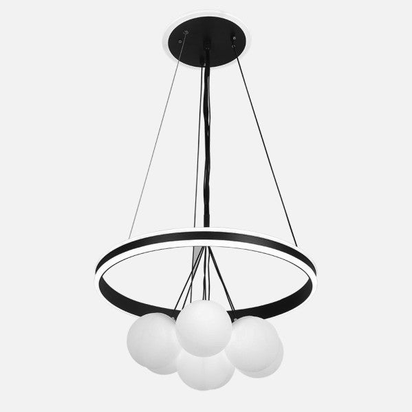 Colgante Rodano Negro 104w 3000-4000-6000k Regx50  X50cm 8320lm C/remoto,reg.intens