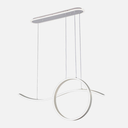 Colgante Style Blanco 205w 3000-4000-6000k 17940lm  C/luz Ambiente Remoto Y Reg.intensidadad Regx100x15cm