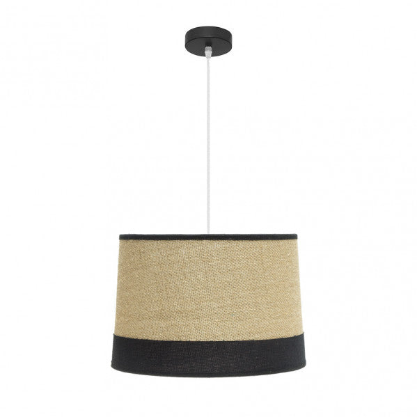 Colgante Tietar 1xe27 Saco/negro  Regx40x40 Cm