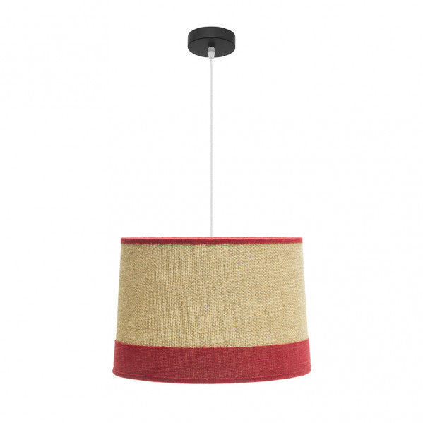 Colgante Tietar 1xe27 Saco/rojo  Regx40x40 Cm