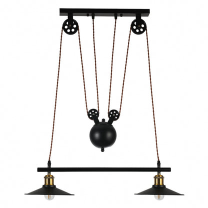 Colgante Triguero 2xe27 Negro Regx22x70 Cm