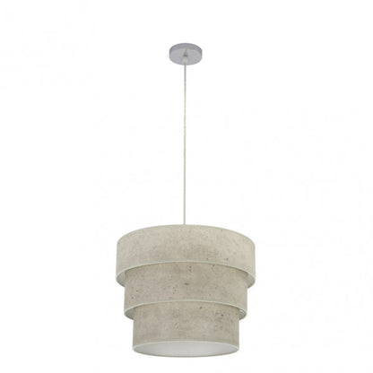 Colgante Triple Smile 1xe27 Cromo/cemento Gris Regx40x40 Cm