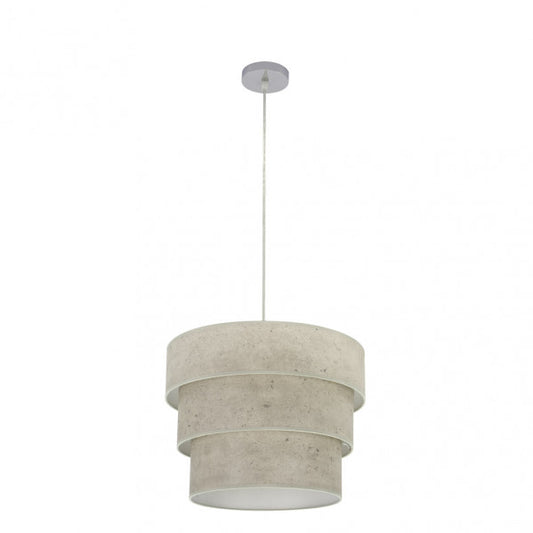 Colgante Triple Smile 1xe27 Cromo/cemento Gris Regx40x40 Cm