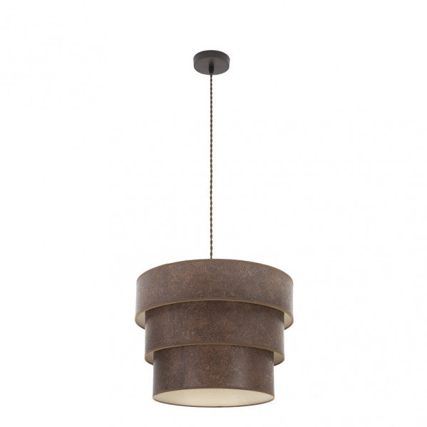 Colgante Triple Smile 1xe27 Marron/oxido Regx40x40 Cm