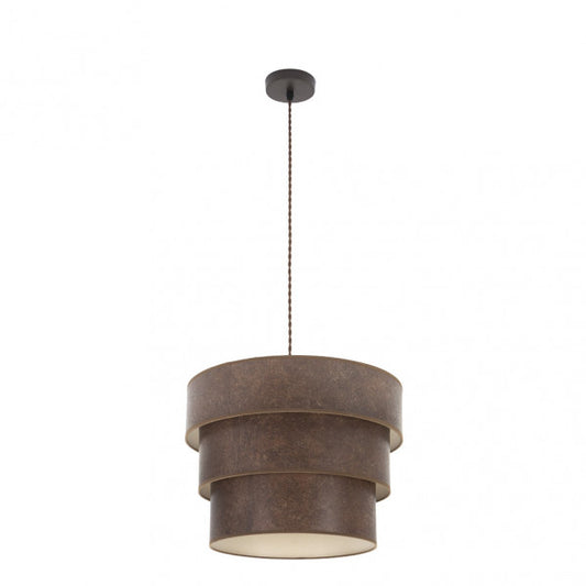 Colgante Triple Smile 1xe27 Marron/oxido Regx40x40 Cm