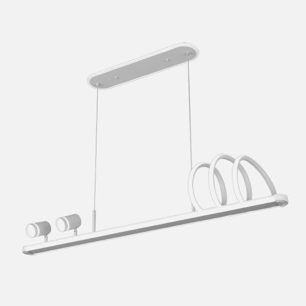 Colgante World Blanco 167w 3000-4000-6000k 14976lm  C/luz Ambiente Remoto Y Reg.intensidad Regx115x15cm