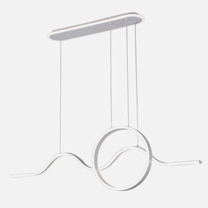 Colgante Year Blanco 177w 3000-4000-6000k 15756lm  C/luz Ambiente Remoto Y Reg.intensidad Regx120x15cm