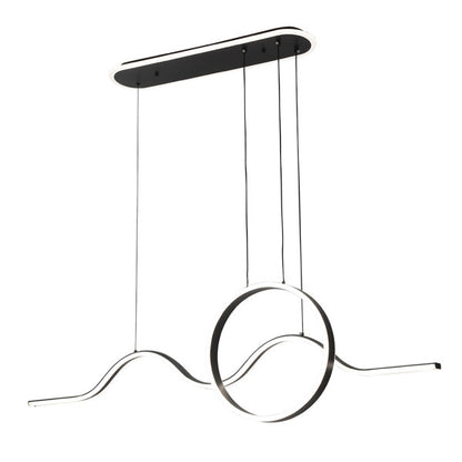 Colgante Year Negro 177w 3000-4000-6000k 15756lm  C/luz Ambiente Remoto Y Reg.intensidad Regx120x15cm
