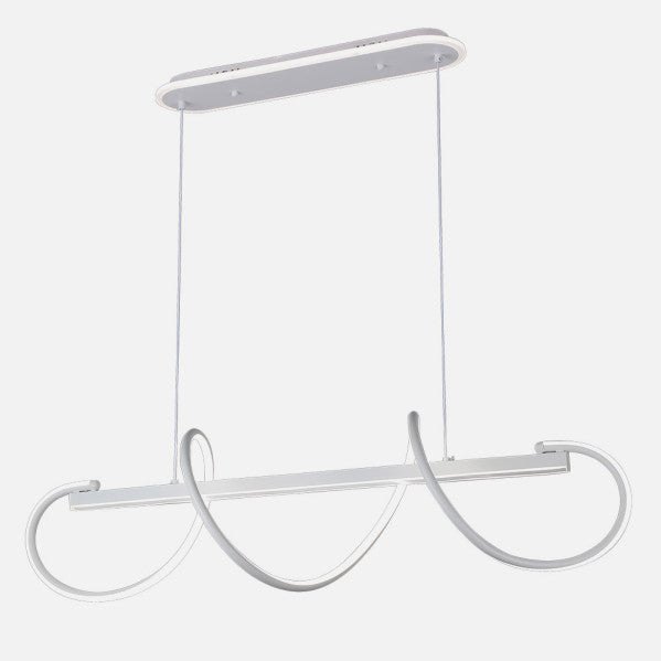 Colgante Yupi Blanco 149w 3000-4000-6000k 13572lm  C/luz Ambiente Remoto Y Reg.intensidad Regx97x25cm