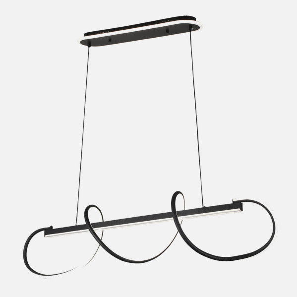Colgante Yupi Negro 149w 3000-4000-6000k 13572lm  C/luz Ambiente Remoto Y Reg.intensidad Regx97x25cm