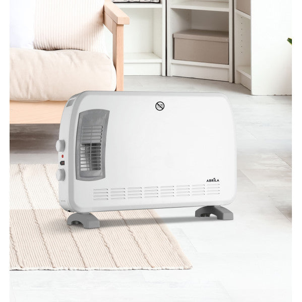 Convector Bengala 2000w Blanco/gris 3potencias funcion Turbo Termost.regulable Seguridad,asa 42,5x61x20,5cm