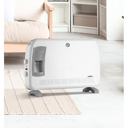 Convector Bengala 2000w Blanco/gris 3potencias funcion Turbo Termost.regulable Seguridad,asa 42,5x61x20,5cm