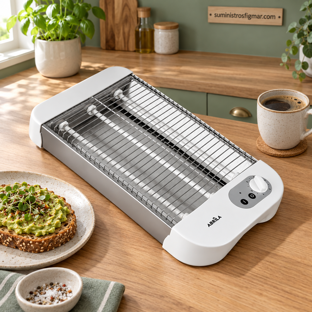 Cueto blanco de 900 W en cocina verde salvia
