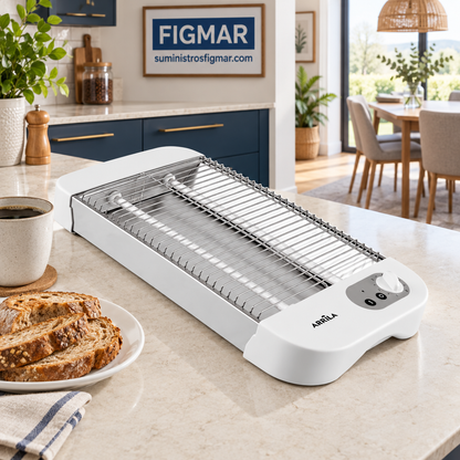 Cueto de 600 W en zona de desayuno azul marino con Figmar al fondo